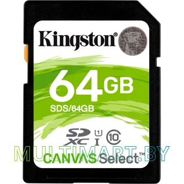 Карта памяти Kingston Canvas Select SDS/64GB SDXC 64GB